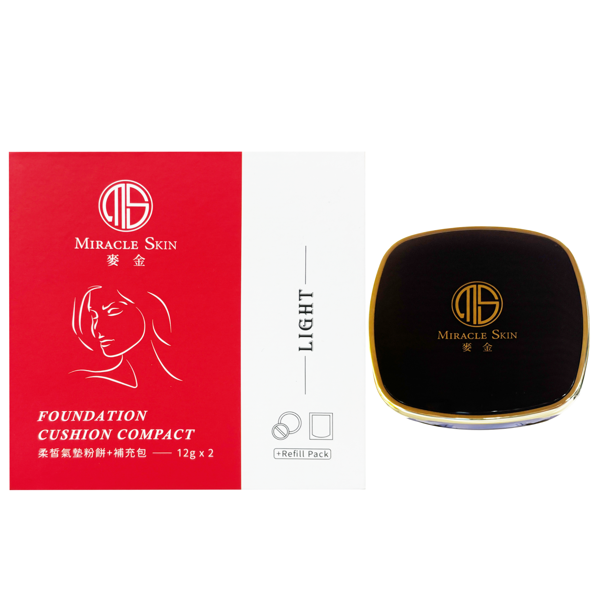 柔皙氣墊粉餅+補充包